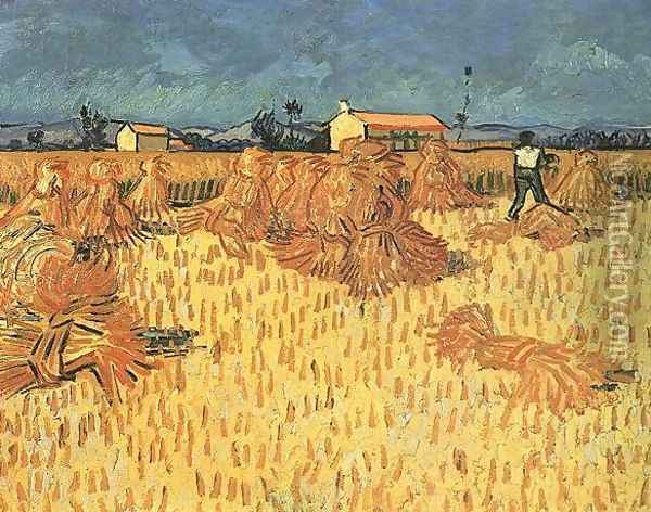 Récoltes en Provence 1888 Oil Painting - Vincent Van Gogh