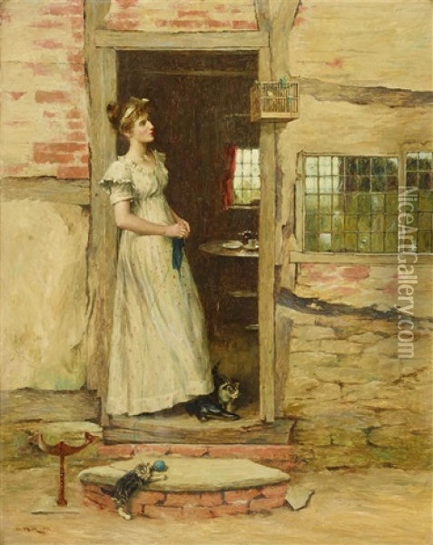 Daydreaming Oil Painting - Charles Napier Hemy