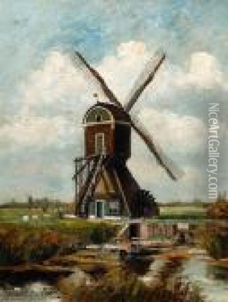 Mill By The Water Oil Painting - Jan van Hemessen