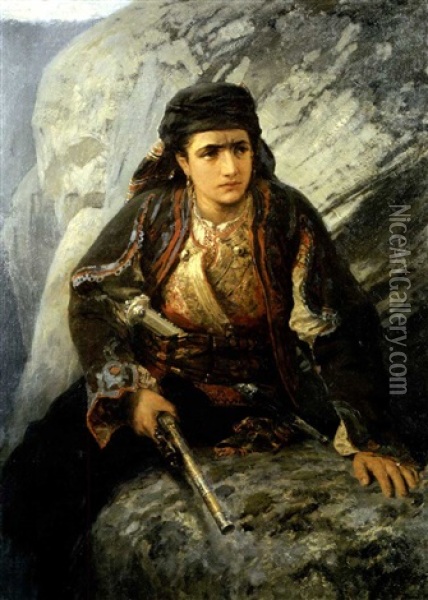 The Herzegovian On Lookout Oil Painting - Vasili Dimitrievich Polenov