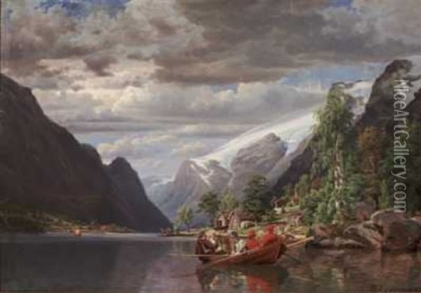 Kirkeferd Oil Painting - Johan Fredrik Eckersberg