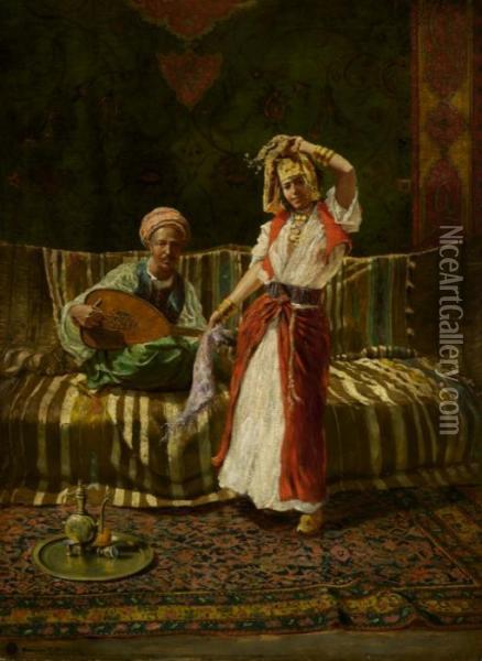 Arab Dancing Girl Oil Painting - Addison Thomas Millar