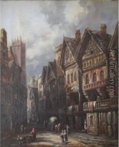 The Watergate, Chester Oil Painting - Henry Schafer