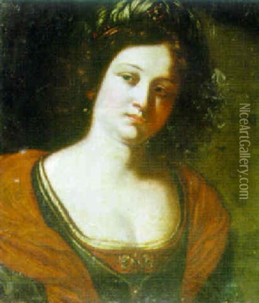 A Sibyl Oil Painting -  Guercino