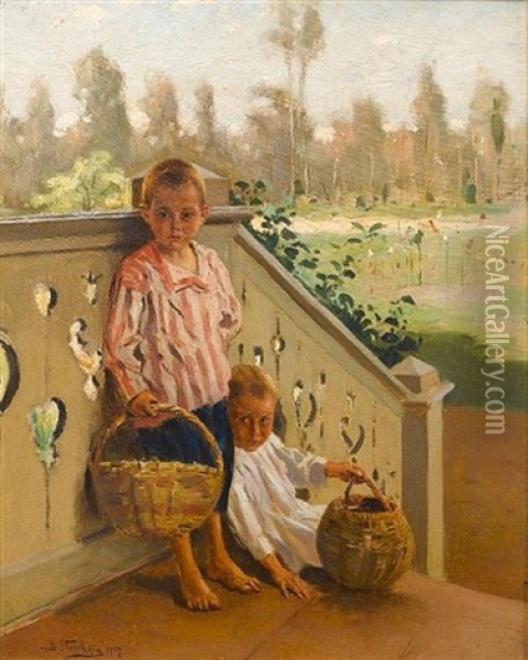 Resting In The Shade Oil Painting - Vladimir Egorovich Makovsky