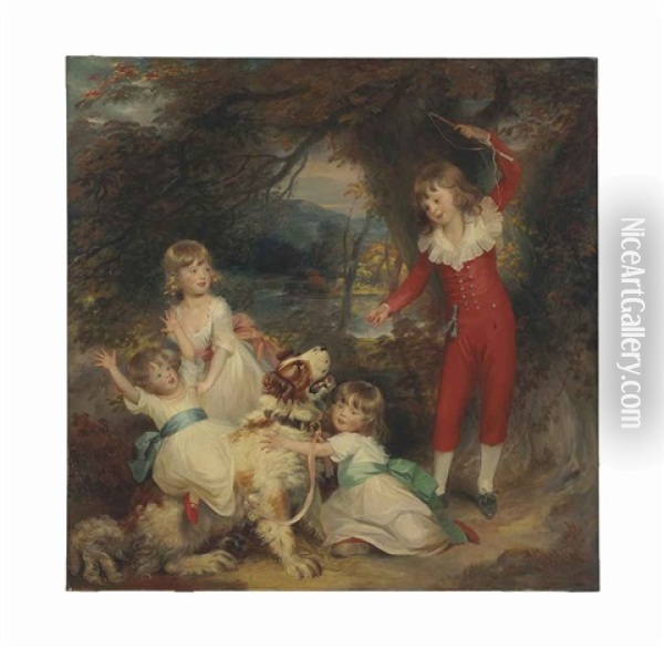 The Dashwood Children Oil Painting - Sir William Beechey