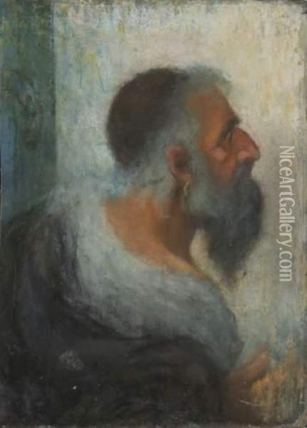 Rabbin. Oil Painting - Nicolae Gropeano