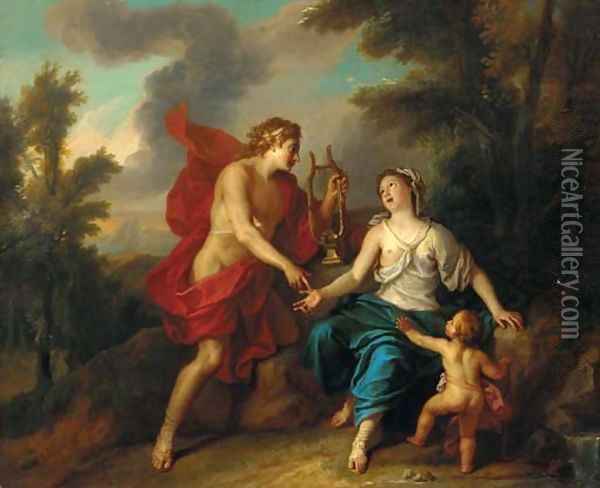 Apollo and the Cumaean Sibyl 2 Oil Painting - Noel-Nicolas Coypel