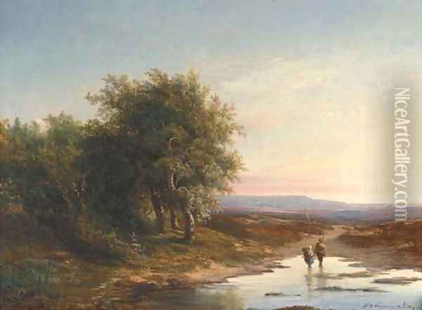 The evening stroll Oil Painting - Hendrik-Dirk Kruseman van Elten