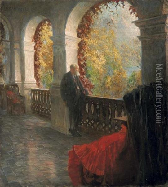Riflessi D'autunno Oil Painting - Ferdinand Dorsch