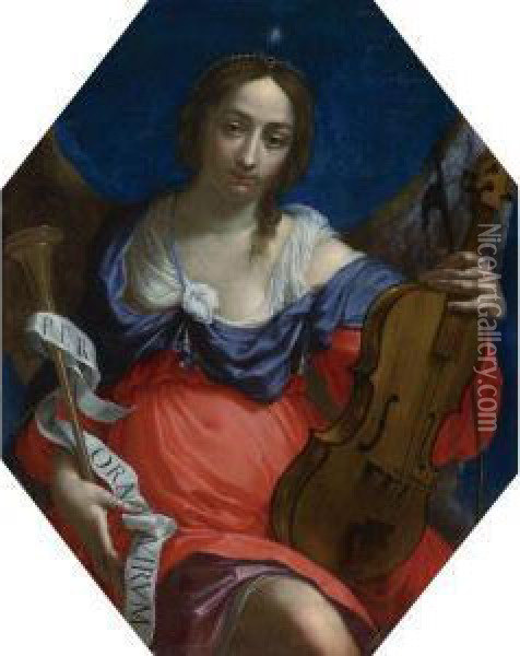 An Allegory Of Fame And Music Oil Painting - Cesare Dandini