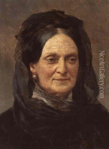 Frauenportrait Oil Painting - Eugen von Blaas