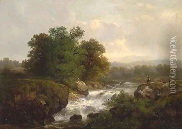 Finding a river crossing Oil Painting - Karl Millner