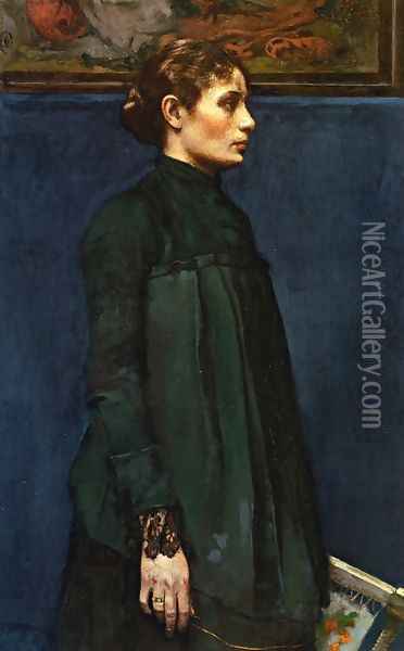 Portrait of Mrs. H (Mrs. George Hitchcock) Oil Painting - Gari Julius Melchers