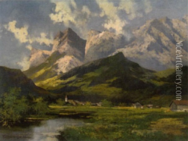 Bei Kufstein Oil Painting - Theodor Otto Michael Guggenberger