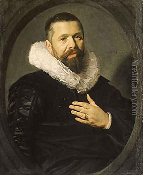 Portrait of a Bearded Man with a Ruff 1625 Oil Painting - Frans Hals
