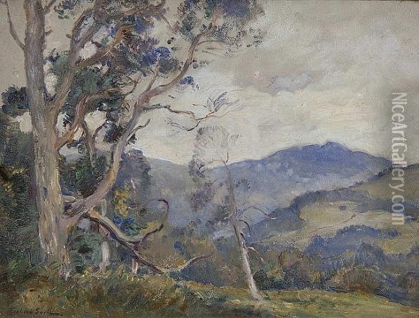 An Upland Landscape Oil Painting - James Herbert Snell