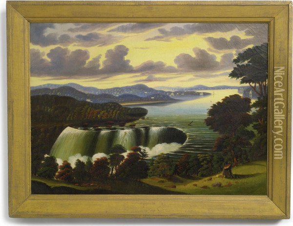 Niagara Falls Viewed From Goat Island Oil Painting - Thomas Chambers