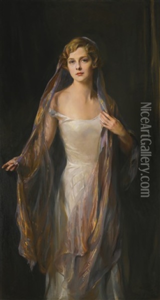 Portrait Of Edith Hope Iselin Oil Painting - Philip Alexius De Laszlo