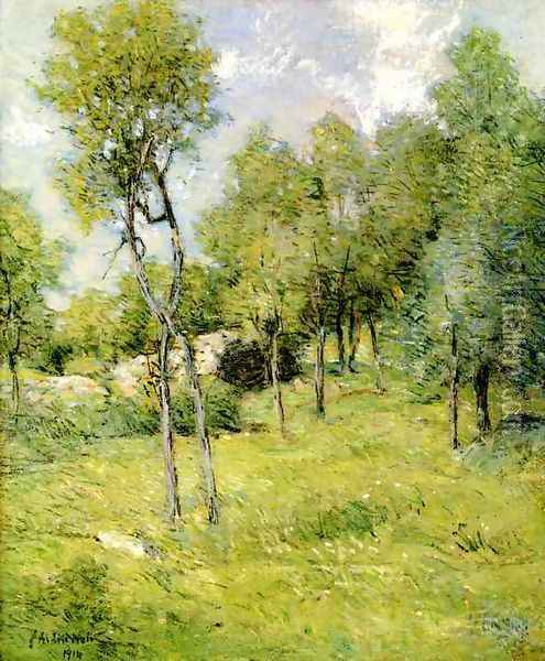 Midsummer Landscape Oil Painting - Julian Alden Weir