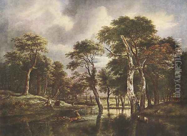 The Hunt Oil Painting - Jacob Van Ruisdael