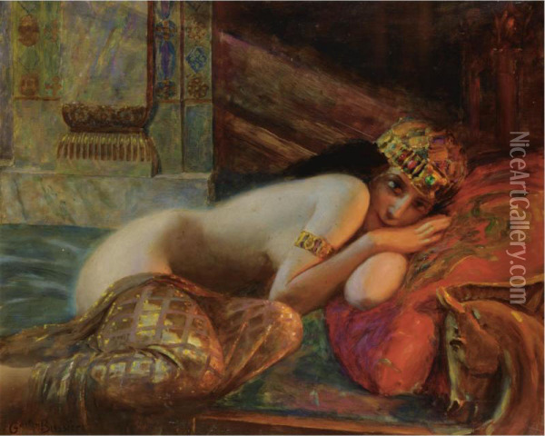 Oriental Beauty Oil Painting - Gaston Bussiere