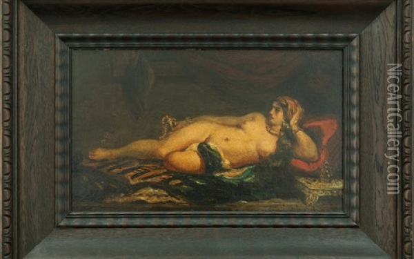 An Odalisque Oil Painting - Eugene Delacroix