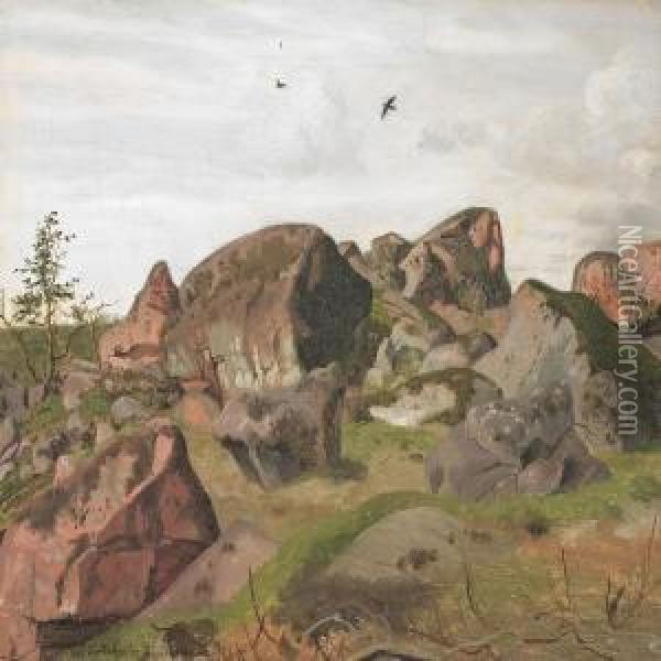 Big Rocks At Rosjo Near Stockholm Oil Painting - Vilhelm Peter C. Kyhn