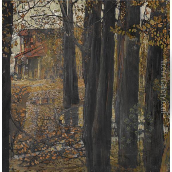 Autumn Landscape Oil Painting - Isaak Israilevich Brodsky