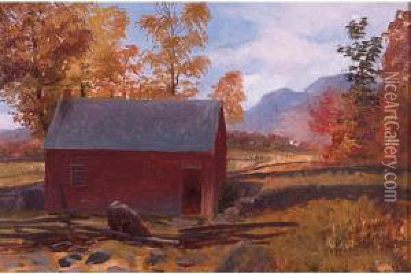 Golden October, Catskills Oil Painting - Eastman Johnson