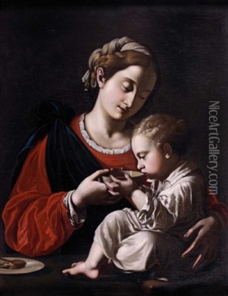Vierge A L'enfant Oil Painting - Antiveduto Grammatica