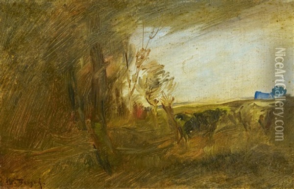 Am Waldrand Oil Painting - Wilhelm Busch