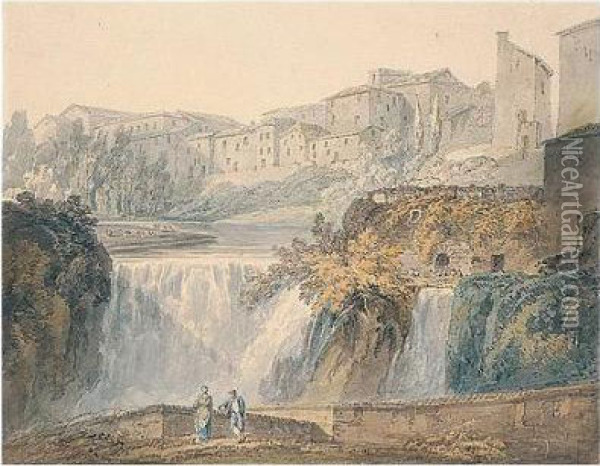 Falls Of The Anio At Tivoli Oil Painting - Joseph Mallord William Turner