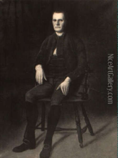 Portrait Of Roger Sherman Seated In A Windsor Armchair Oil Painting - Ralph Earl