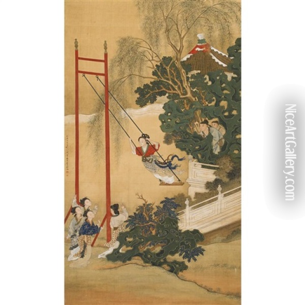 Swing Oil Painting -  Gu Luo