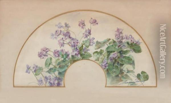 Les Violettes Oil Painting - Madeleine Jeanne Lemaire