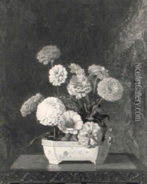Still Life Of Flowers Oil Painting - Hermann Dudley Murphy