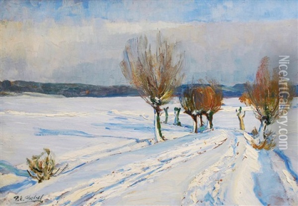 Wintertag In Ostpreusen Oil Painting - Paul Emil Gabel