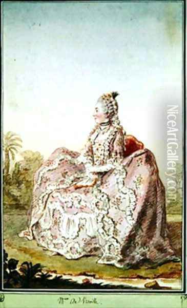 Comtesse de Vareilles Oil Painting - Louis Carrogis Carmontelle