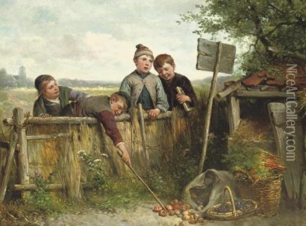 Little Thieves Oil Painting - Jan Mari Henri Ten Kate