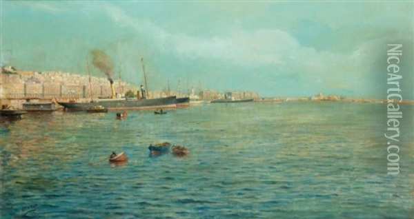 Port D'alger Oil Painting - Michel Sturla
