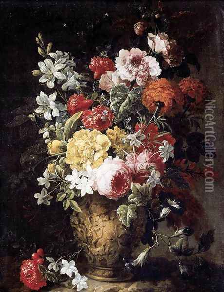 Flower Piece (1) Oil Painting - Gaspar-pieter The Younger Verbruggen