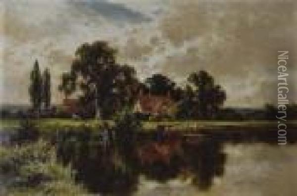 The Kennett, Woolhampton, Berkshire Oil Painting - Henry Hillier Parker