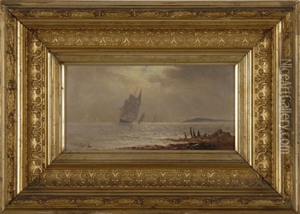 Ships Off The Coast Oil Painting - Charles Henry Gifford