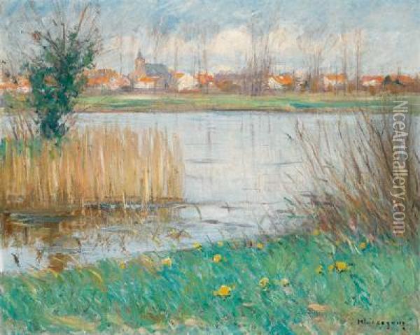 Niederrheinische Landschaft Oil Painting - Helmut Liesegang