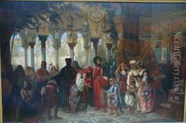 Epouse Introduite Au Harem Oil Painting - Jan Baptist Huysmans
