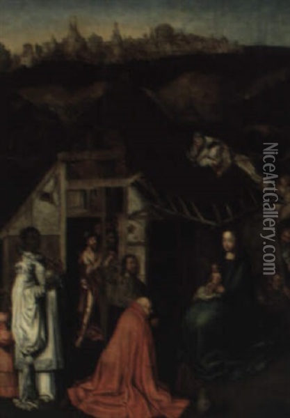 Anbetung Der Hl. Drei Konige Oil Painting - Hieronymus Bosch