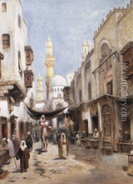 Bazargatal, Cairo Oil Painting - Frans Wilhelm Odelmark