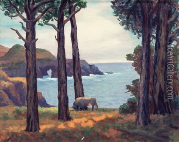 Along The California Coast Oil Painting - Horatio Nelson Poole