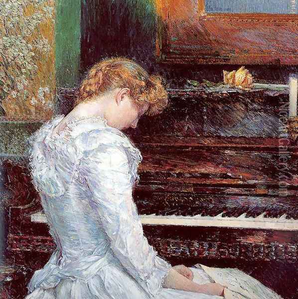 The Sonata 1893 Oil Painting - Childe Hassam